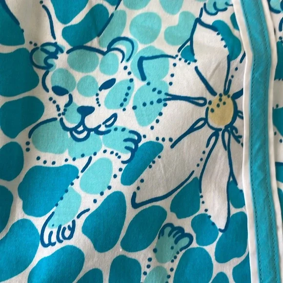 Lilly Pulitzer “Leopard Lounge” Skort Blue/White Size 2 Excellent Condition! - Picture 6 of 9